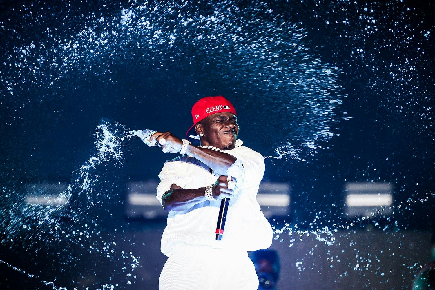 DaBaby performs on stage during Rolling Loud at Hard Rock Stadium on July 25, 2021 in Miami Gardens, Florida. 