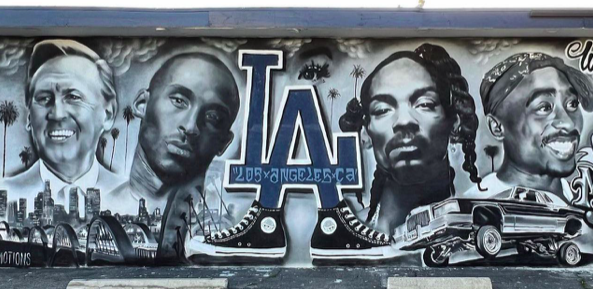 Snoop Dogg, 2Pac, Kibe Bryant Bellflower Mural @Speedy Auto Tint