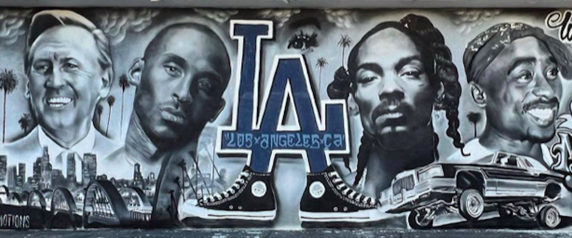 Snoop Dogg, 2Pac, Kibe Bryant Bellflower Mural @Speedy Auto Tint
