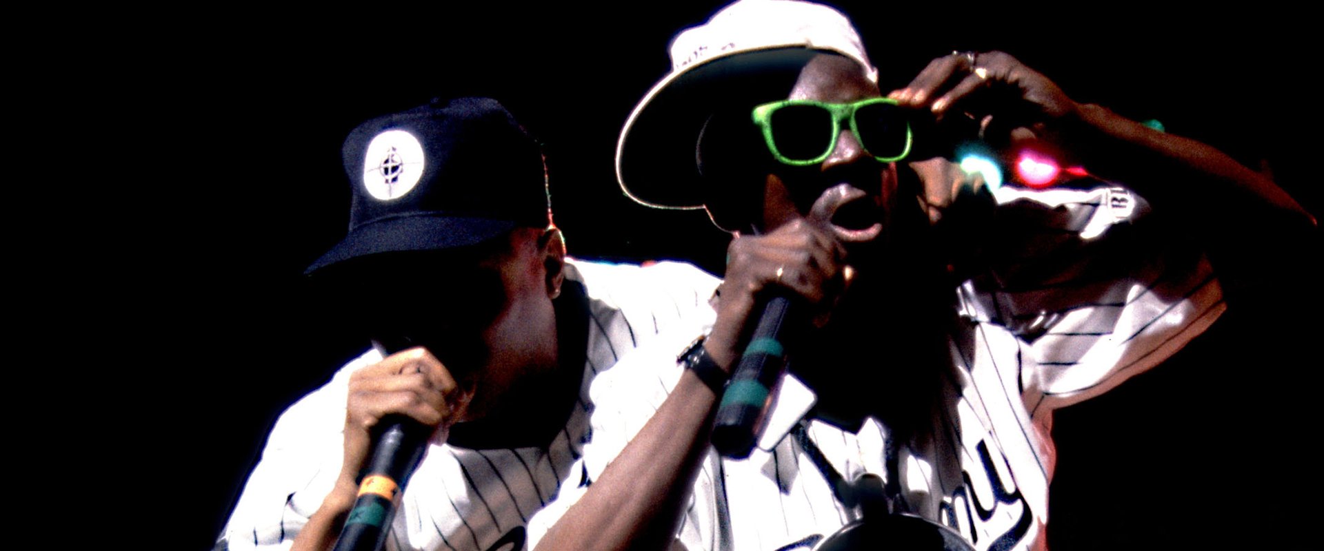 Chuck D and Flavor Flav of Public Enemy perform at the Hard Rock Hotel & Casino on June 6, 2015 in Las Vegas, Nevada. (Photo by Ethan Miller/Getty Images)