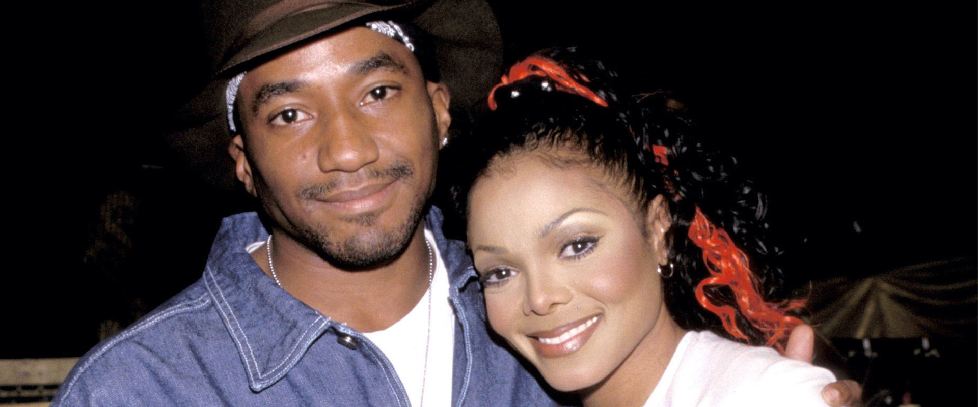 Janet Jackson and Q-Tip during Janet Jackson Press Conference at Meadowlands in New York City, New York.