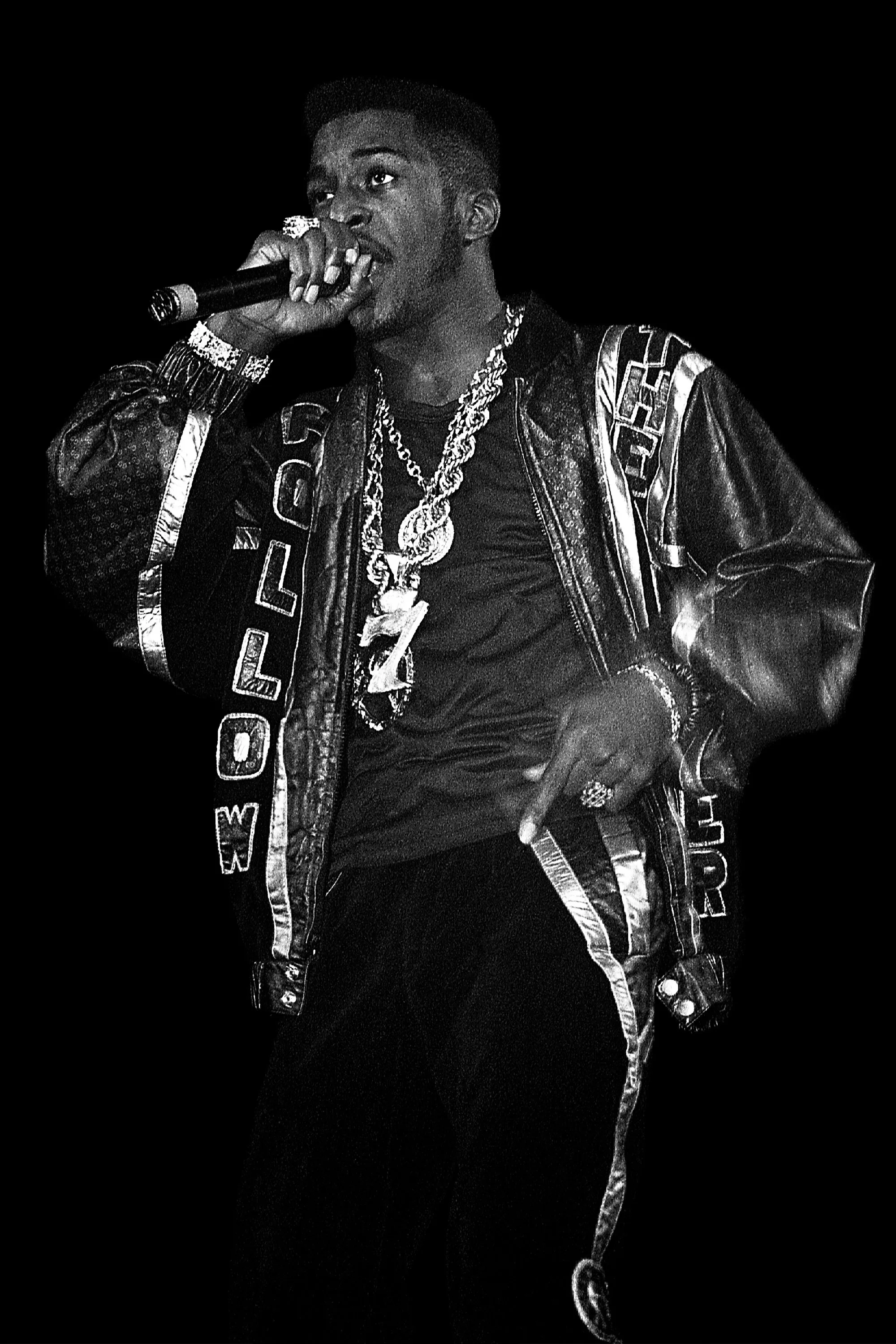 Rakim of Eric B. and Rakim performs at the Mecca Arena in Milwaukee, Wisconsin in August 1988. 