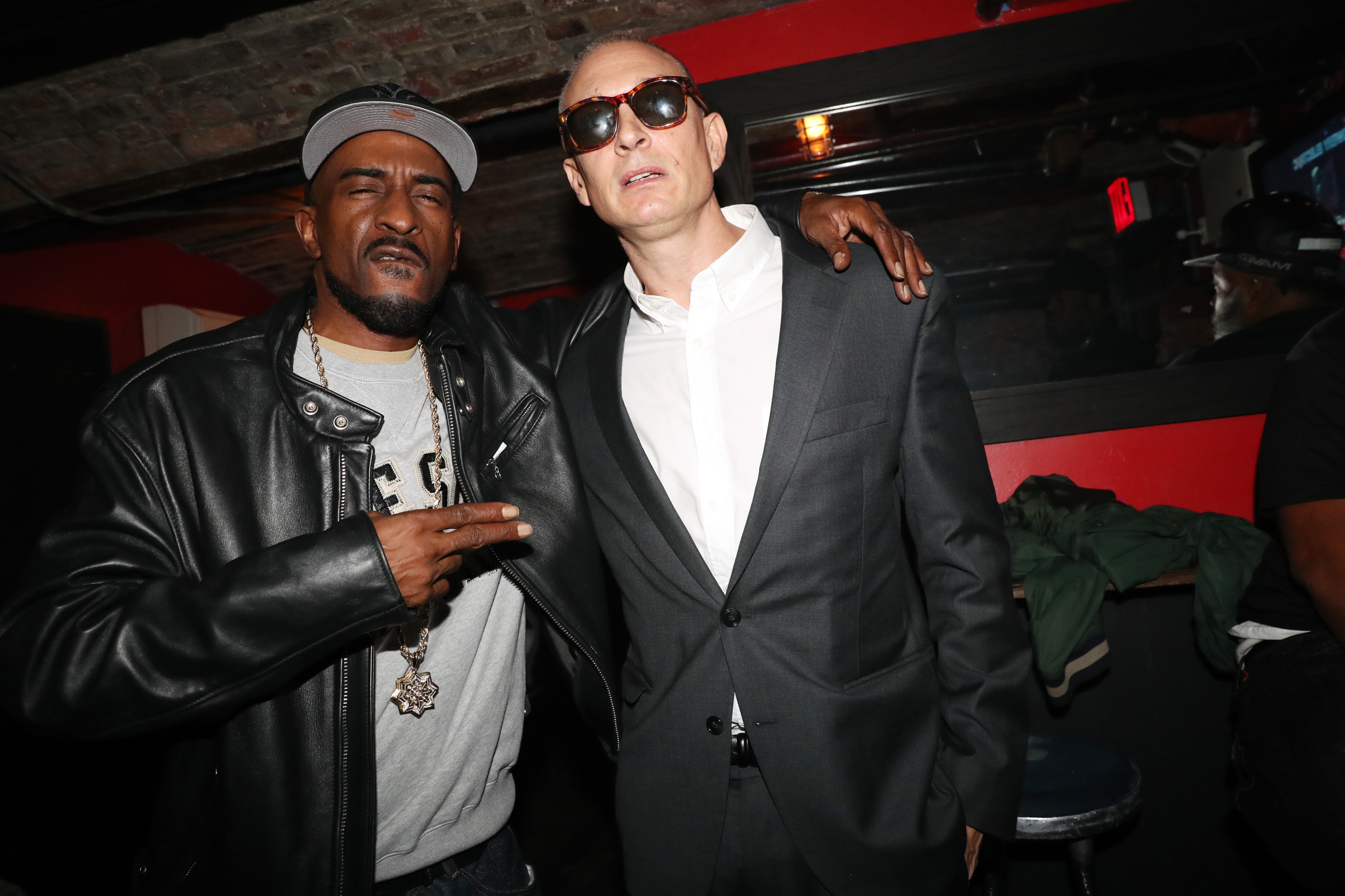 Rakim Allah and Dante Ross attend Dante Ross' Birthday Celebration at Bowery Electric on October 11, 2016 in New York City