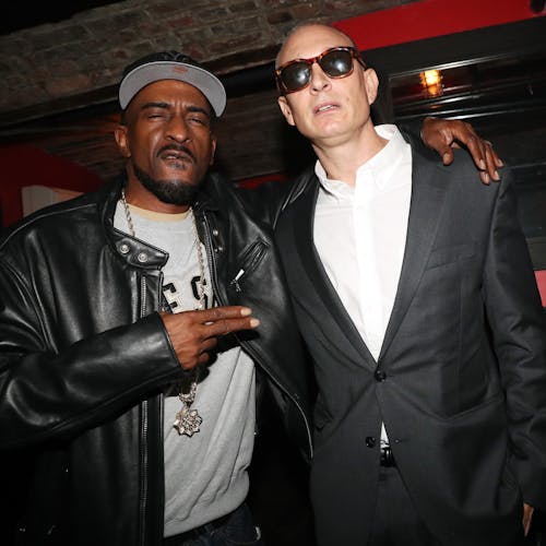 Rakim Allah and Dante Ross attend Dante Ross' Birthday Celebration at Bowery Electric on October 11, 2016 in New York City