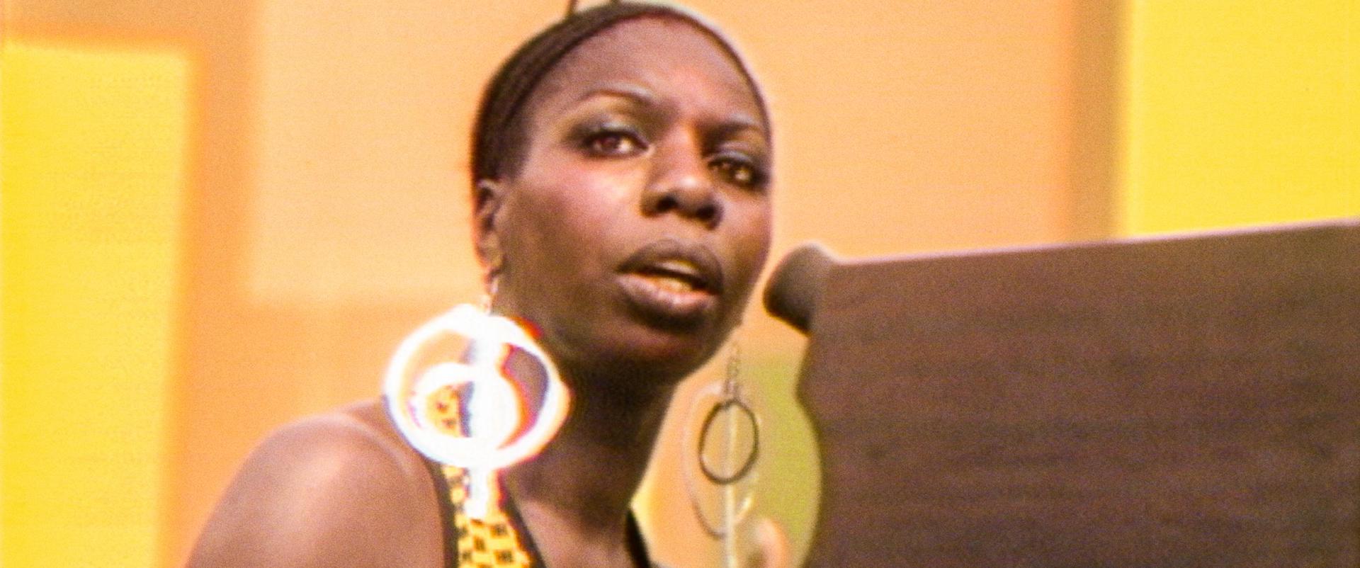 Singer Nina Simone performs in SUMMER OF SOUL