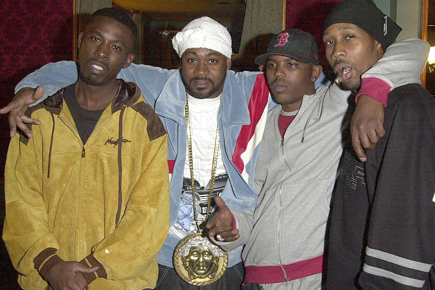 GZA, Ghostface Killah, Power and RZA during GZA and Wu-Tang Clan 2002 Video Shoot at Etoile in New York City, New York, United States. (Photo by Djamilla Rosa Cochran/WireImage)