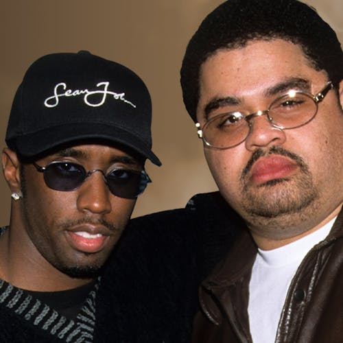  Sean "Puffy" Combs and Heavy D attends Sean "Puffy" Combs's 41st Annual Grammy Awards after party on February 24, 1999 in Los Angeles, CA . (Photo by Kevin Mazur/WireImage)