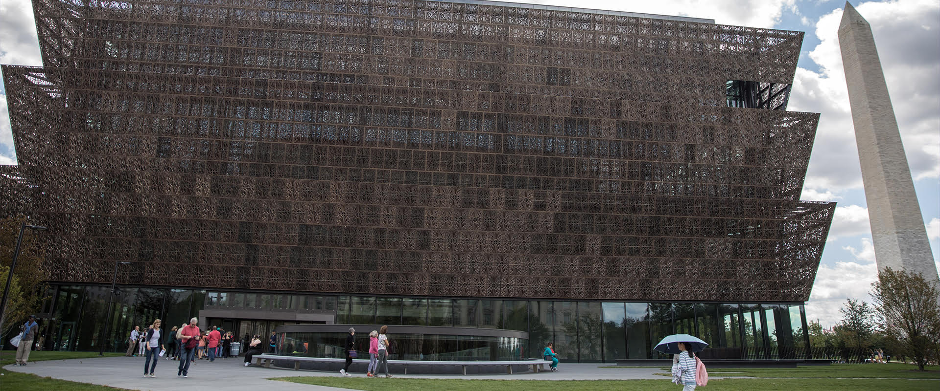 The oculus of the Contemplative Court outside of the National Museum of African American History and Culture, September 7, 2017, in Washington, DC. Now that the reflective space is open, and has become a favorite spot in the museum, it stands for both the strengths and weaknesses of the museums larger form, created by lead designer David Adjaye and lead architect Philip Freelon. The building is conceptually strong, but sometimes weak on details