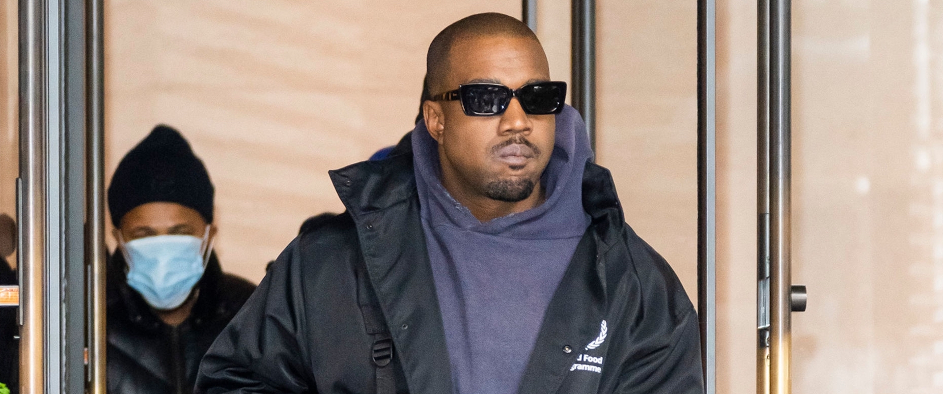 Kanye West is seen in Chelsea on January 05, 2022 in New York City. 