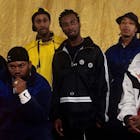 Wu-Tang Clan (L - R) Ghostface Killah, Masta Killa, Raekwon, RZA, Ol' Dirty Bastard GZA, U-God and Method Man pose for a April 1997 portrait in New York City, New York. (Photo by Bob Berg/Getty Images)