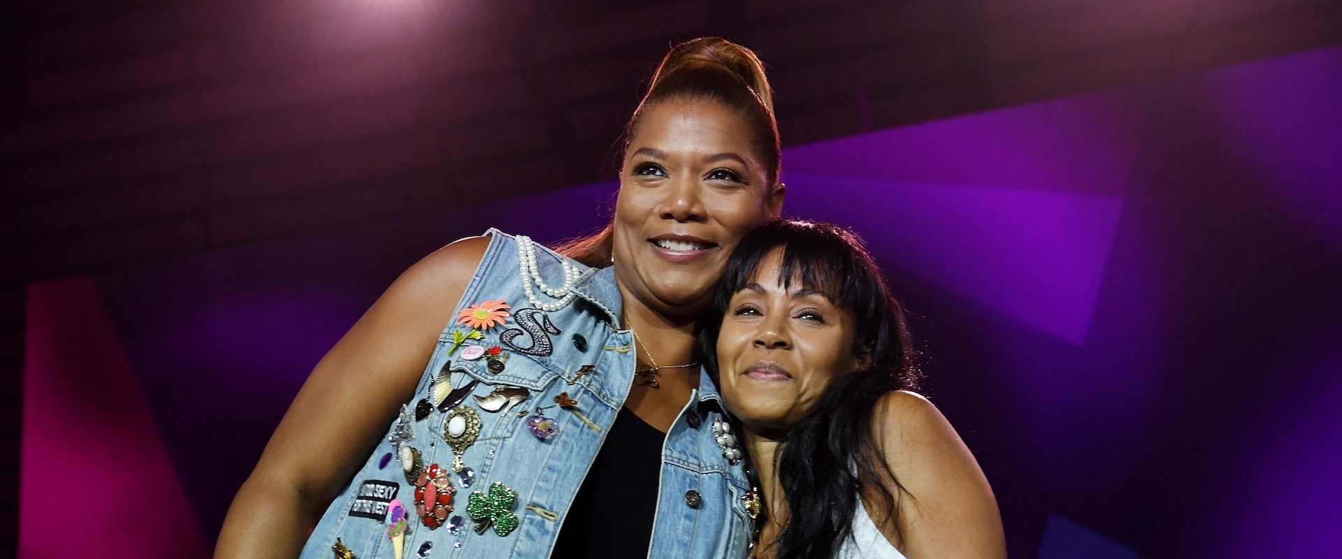 Queen Latifah and Jada Pinkett Smith onstage at the 2016 ESSENCE Festival Presented By Coca-Cola at Ernest N. Morial Convention Center on July 3, 2016 in New Orleans, Louisiana. 