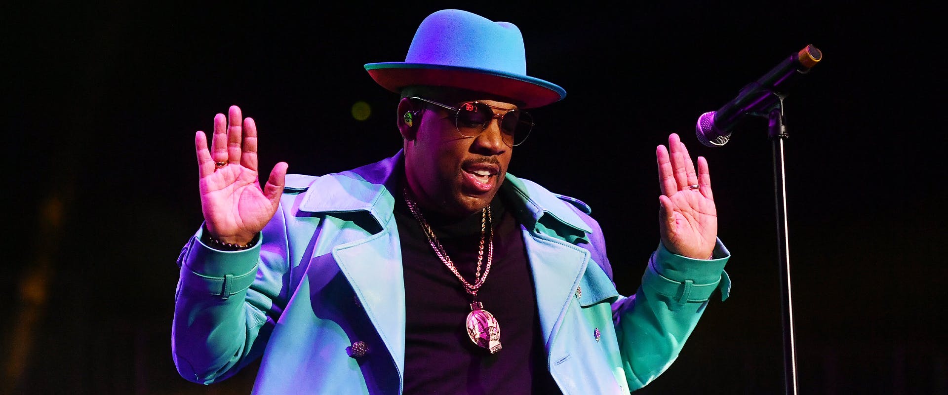 ATLANTA, GEORGIA - FEBRUARY 20: Michael Bivins of New Edition performs onstage during "The Culture Tour" at State Farm Arena on February 20, 2022 in Atlanta, Georgia