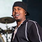 SAN DIEGO, CALIFORNIA - OCTOBER 06: Rapper Nas performs on stage on the final night of the "New York State of Mind Tour" at PETCO Park on October 06, 2022 in San Diego, California. (Photo by Daniel Knighton/Getty Images)
