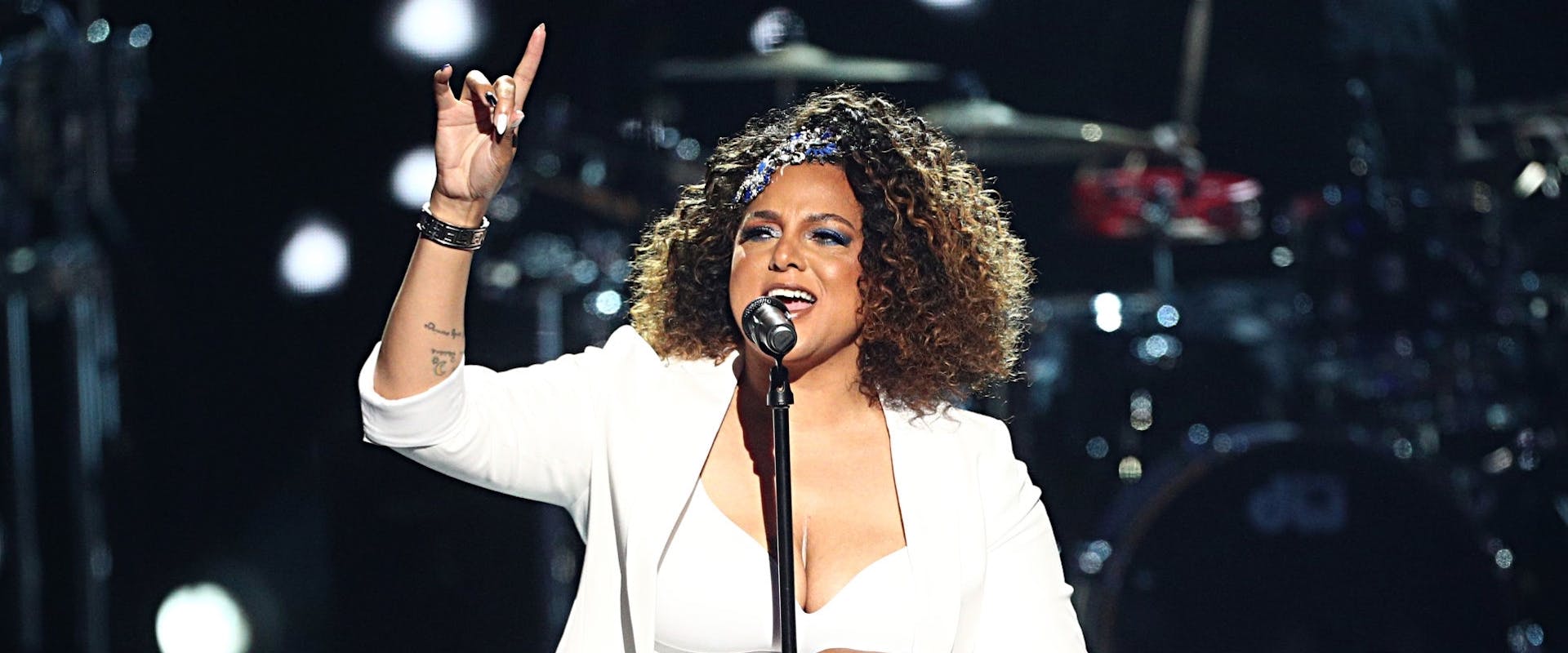 Marsha Ambrosius performs onstage at the 2019 BET Awards at Microsoft Theater on June 23, 2019 in Los Angeles, California. 