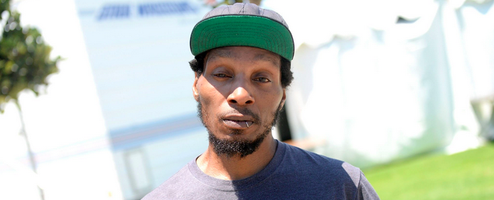 LONG BEACH, CA - AUGUST 05: Rapper Del the Funky Homosapien of Deltron 3030 and Heiroglyphics attends the Summertime in the LBC festival on August 5, 2017 in Long Beach, California. 