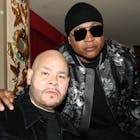 Fat Joe and LL Cool J attend the Memorial Service for DJ Kay Slay at The Apollo Theater on April 24, 2022 in New York City. (Photo by Johnny Nunez/Getty Images)