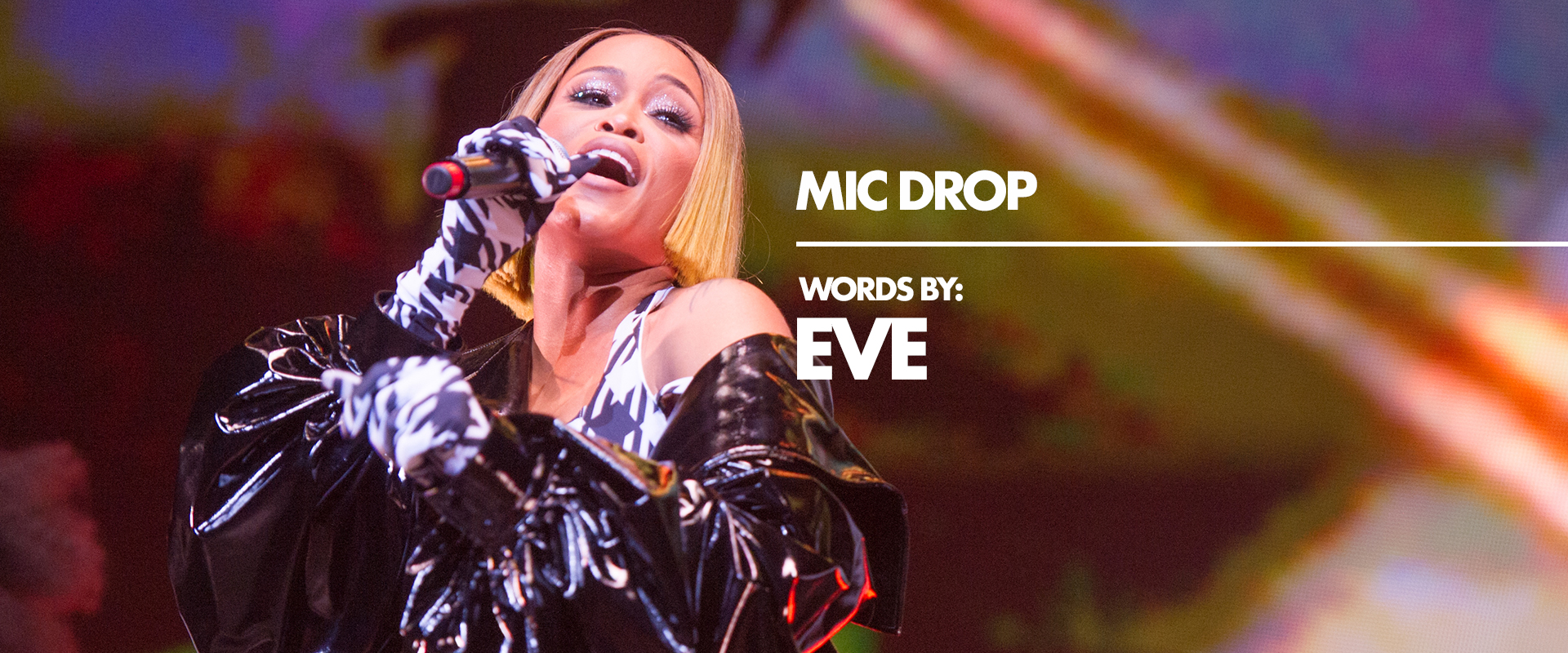 MIC DROP/Eve performs onstage in London, England.