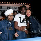 BERLIN, GERMANY - APRIL 11: DJ Leerock Starski, model and influencer Koolout K and DJane Alyssa Cordes attend the campaign launch party of the spring/summer 2019 collection by Lee Jeans x Jamel Shabazz on April 11, 2019 in Berlin, Germany. 