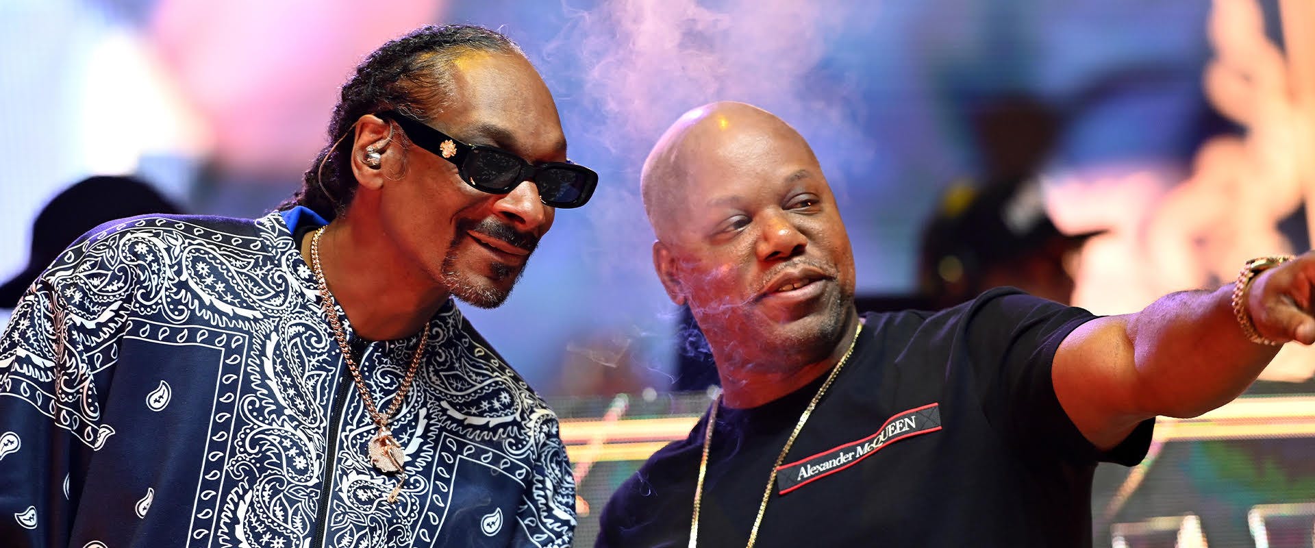 Snoop Dogg and Too Short of hip-hop supergroup Mt. Westmore performs at Rupp Arena on November 20, 2021 in Lexington, Kentucky.