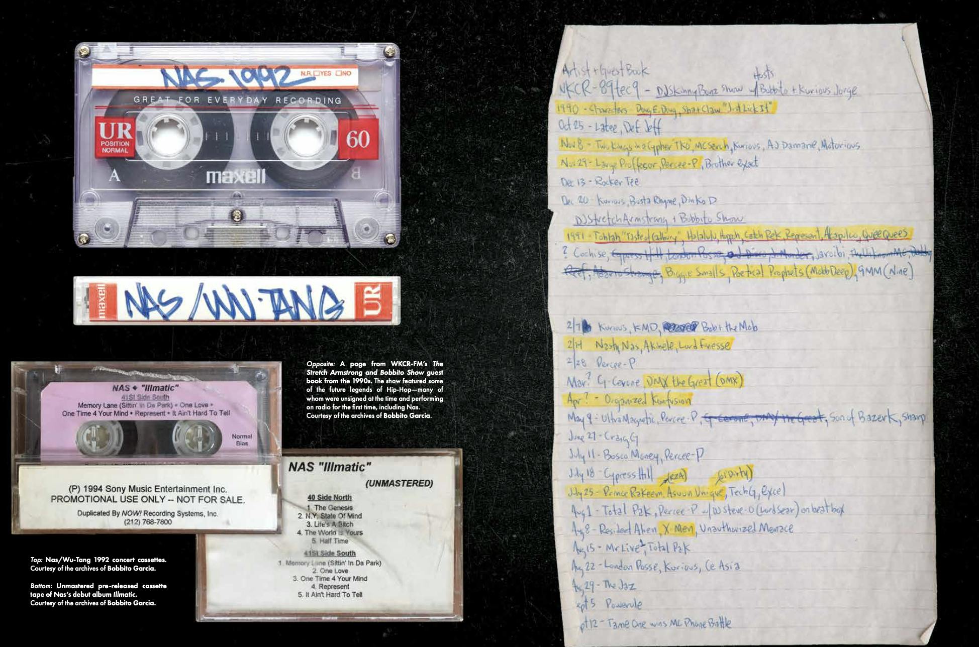 Nas tapes and set list