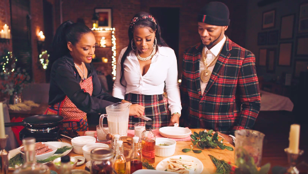 Papoose and Remy Ma Enjoy Vegan Holiday Food With Charlise Rookwood