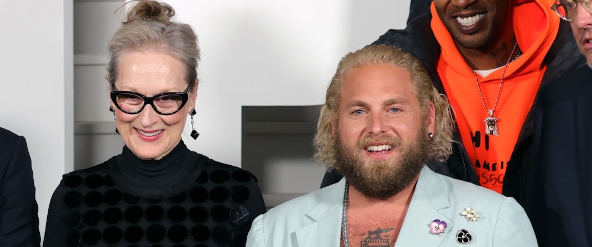(L-R) Meryl Streep and Jonah Hill attend the world premiere of Netflix's "Don't Look Up" on December 05, 2021 in New York City. 