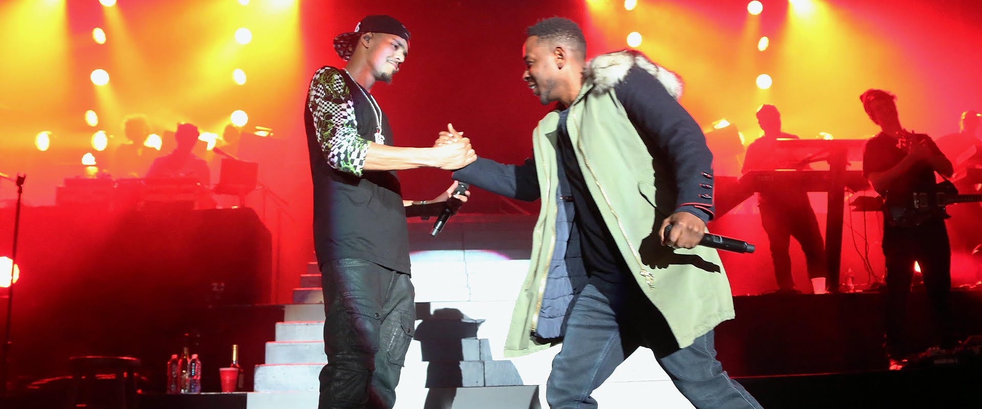 j cole and kendrick lamar on stage