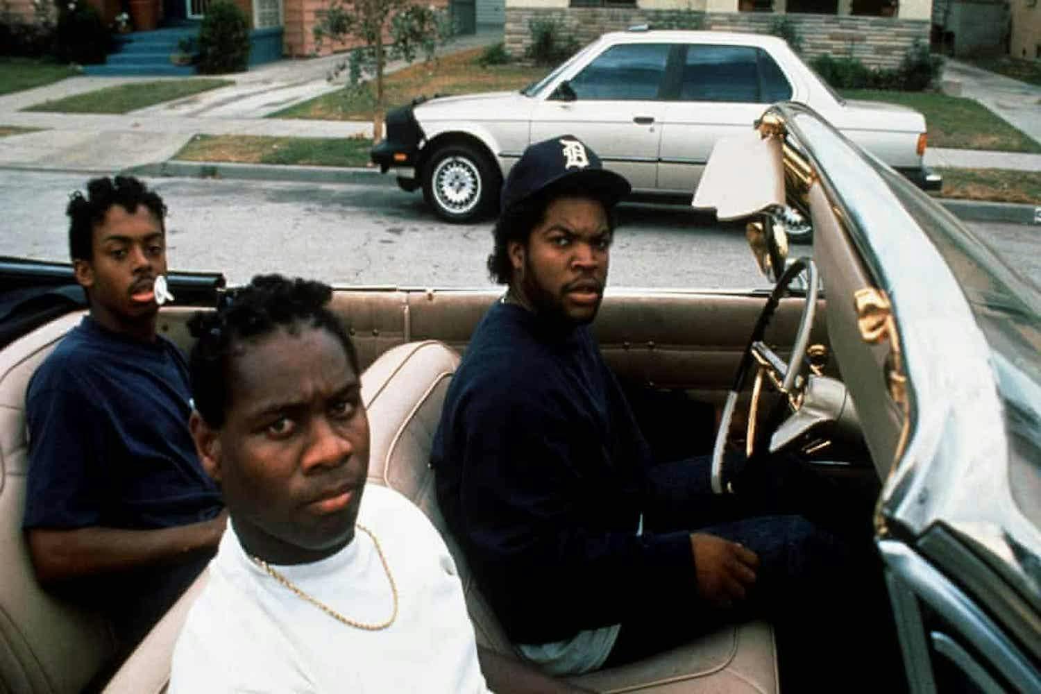 Dedrick Gobert, Ice Cube and Baldwin C. Sykes from Boyz in the Hood
