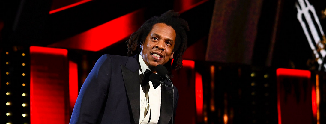 CLEVELAND, OHIO - OCTOBER 30: Inductee Jay-Z speaks onstage during the 36th Annual Rock & Roll Hall Of Fame Induction Ceremony at Rocket Mortgage Fieldhouse on October 30, 2021 in Cleveland, Ohio. 