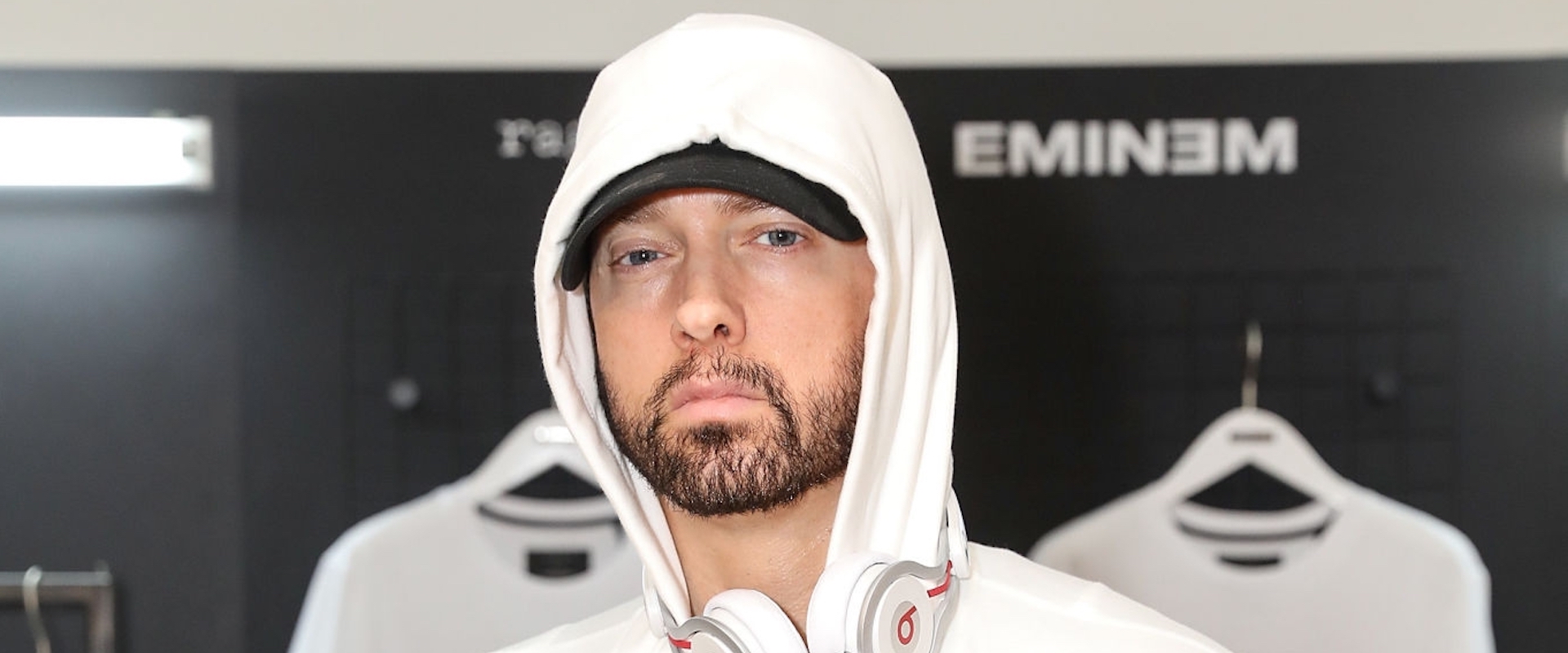 Eminem attends the rag & bone X Eminem London Pop-Up Opening on July 13, 2018 in London, England. 