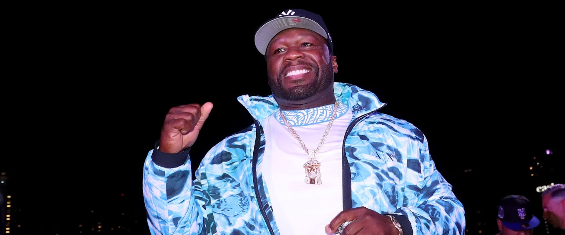  Curtis "50 Cent" Jackson III performs during the Celia Cruz x Skott Marsi NFT Launch at ITG Miami on June 03, 2021 in Miami, Florida. 