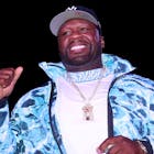  Curtis "50 Cent" Jackson III performs during the Celia Cruz x Skott Marsi NFT Launch at ITG Miami on June 03, 2021 in Miami, Florida. 