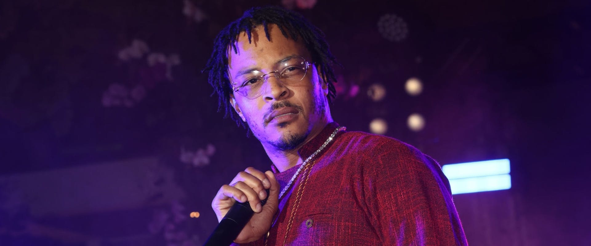 T.I. performs onstage at Richard Mille after dark at Wayne & Cynthia Boich's Art Basel Party in partnership with Jetcraft on December 03, 2021 in Miami, Florida.