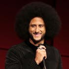 Colin Kaepernick speaks onstage during the Netflix Limited Series "Colin in Black and White" Premiere at Los Angeles County Museum of Art on October 28, 2021 in Los Angeles, California.