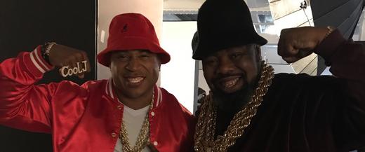 LL COOL J and Biz Markie pose 