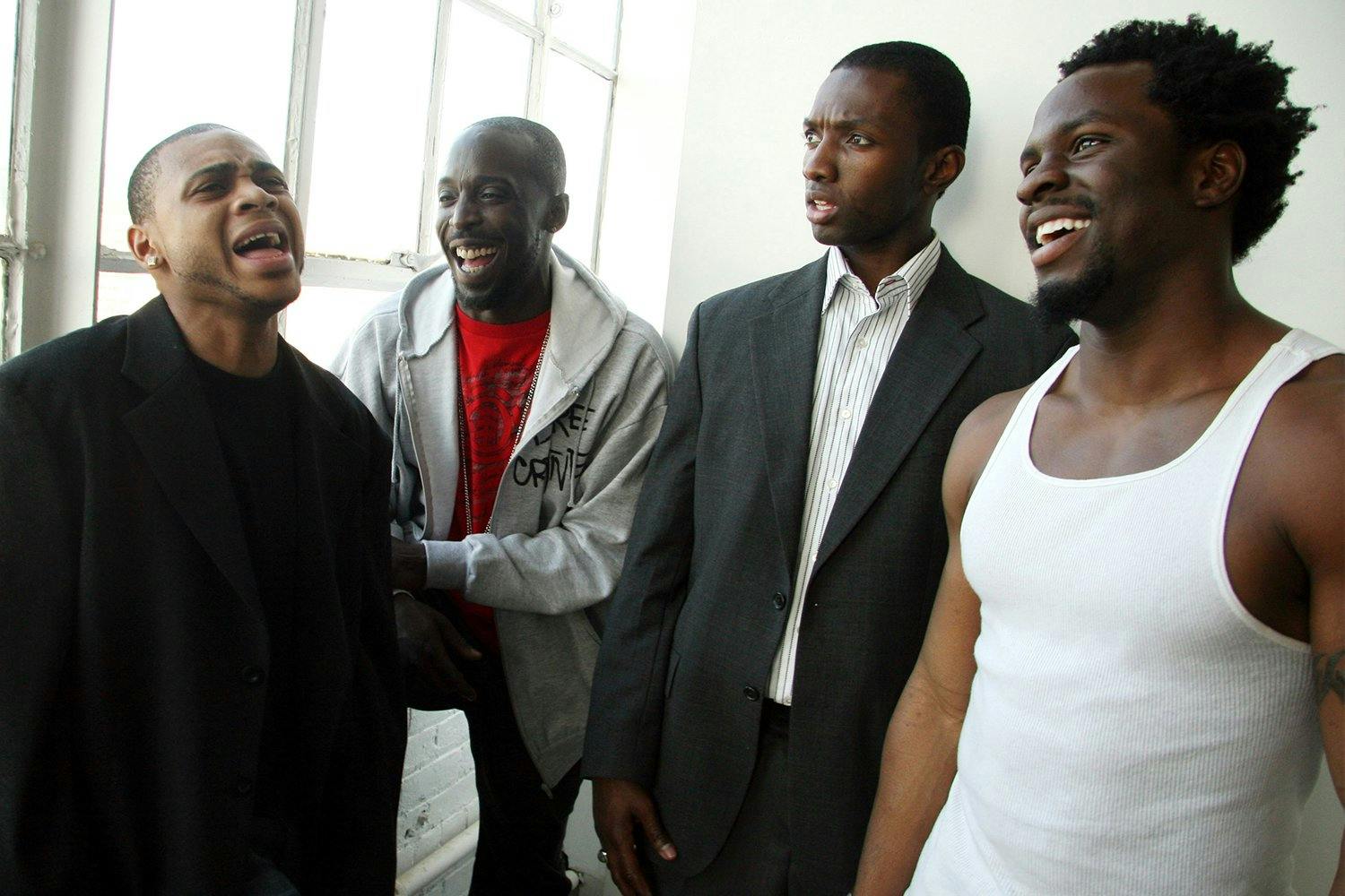 JD Williams, Michael K. Williams, Jamie Hector and Gbenga Akinnagbe 