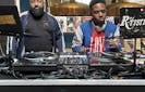 DJs Sean Falyon and DJ R-Tistic keeping things moving at Remember The Rhyme in Atlanta