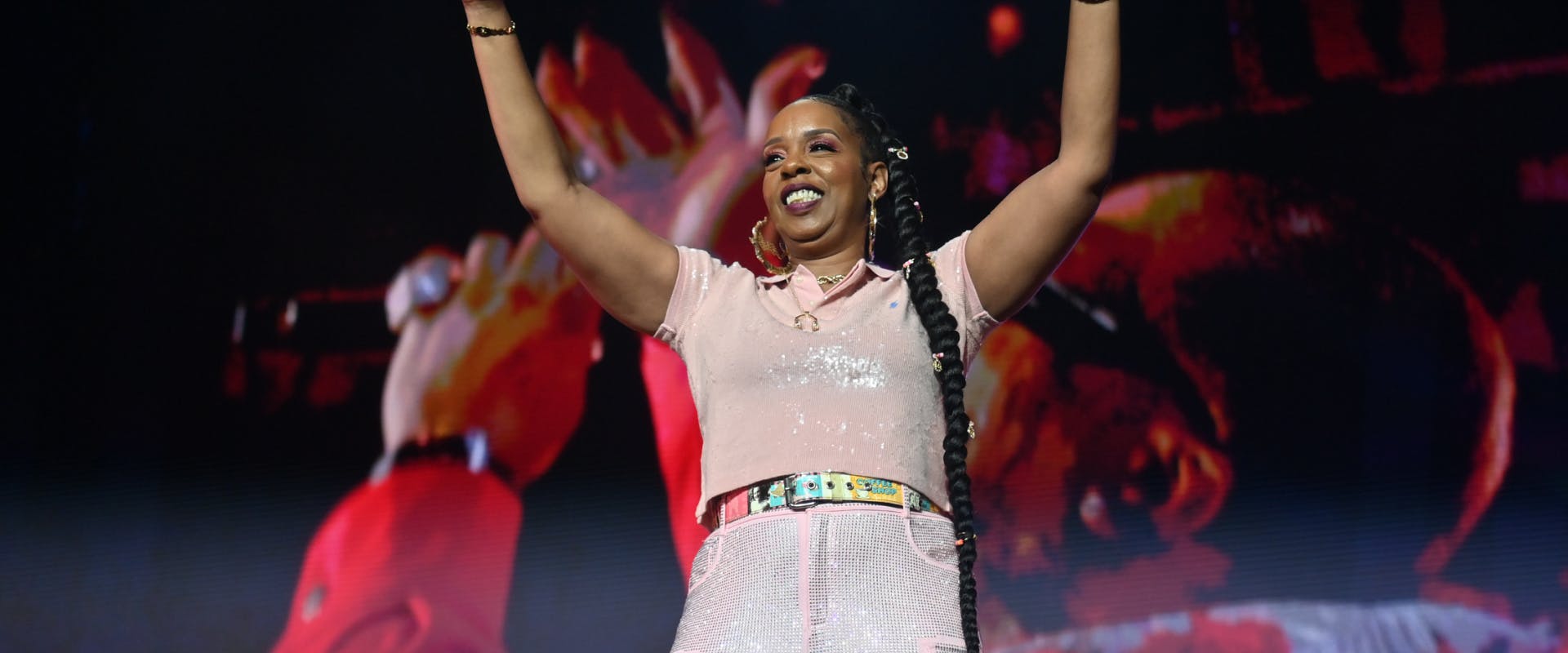 ATLANTA, GEORGIA - MAY 12: Rah Digga Onstage during 2023 Strength Of A Woman Festival & Summit - Mary J. Blige Concert at State Farm Arena on May 12, 2023 in Atlanta, Georgia. (Photo by Prince Williams/WireImage)