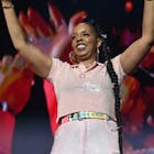 ATLANTA, GEORGIA - MAY 12: Rah Digga Onstage during 2023 Strength Of A Woman Festival & Summit - Mary J. Blige Concert at State Farm Arena on May 12, 2023 in Atlanta, Georgia. (Photo by Prince Williams/WireImage)