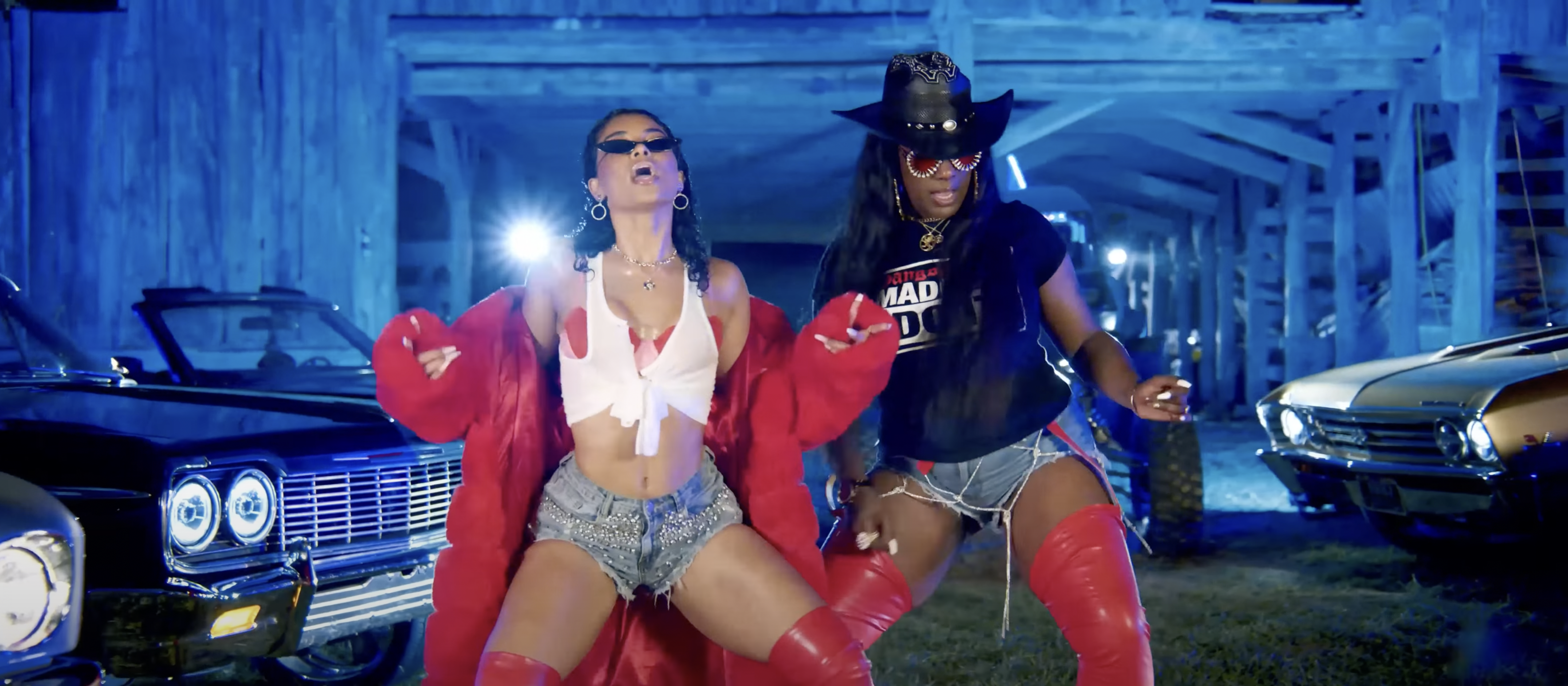 Hannah Monds and Gangsta Boo in a screenshot from the "Big Momma" video