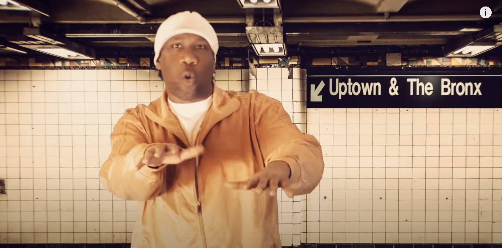 KRS-ONE screenshot from "RAW HIP-HOP" music video
