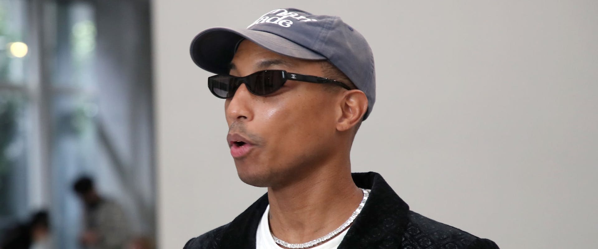 Pharrell Williams attends the Chanel Metiers D'Art 2021-2022 show at Le 19M on December 07, 2021 in Paris, France.