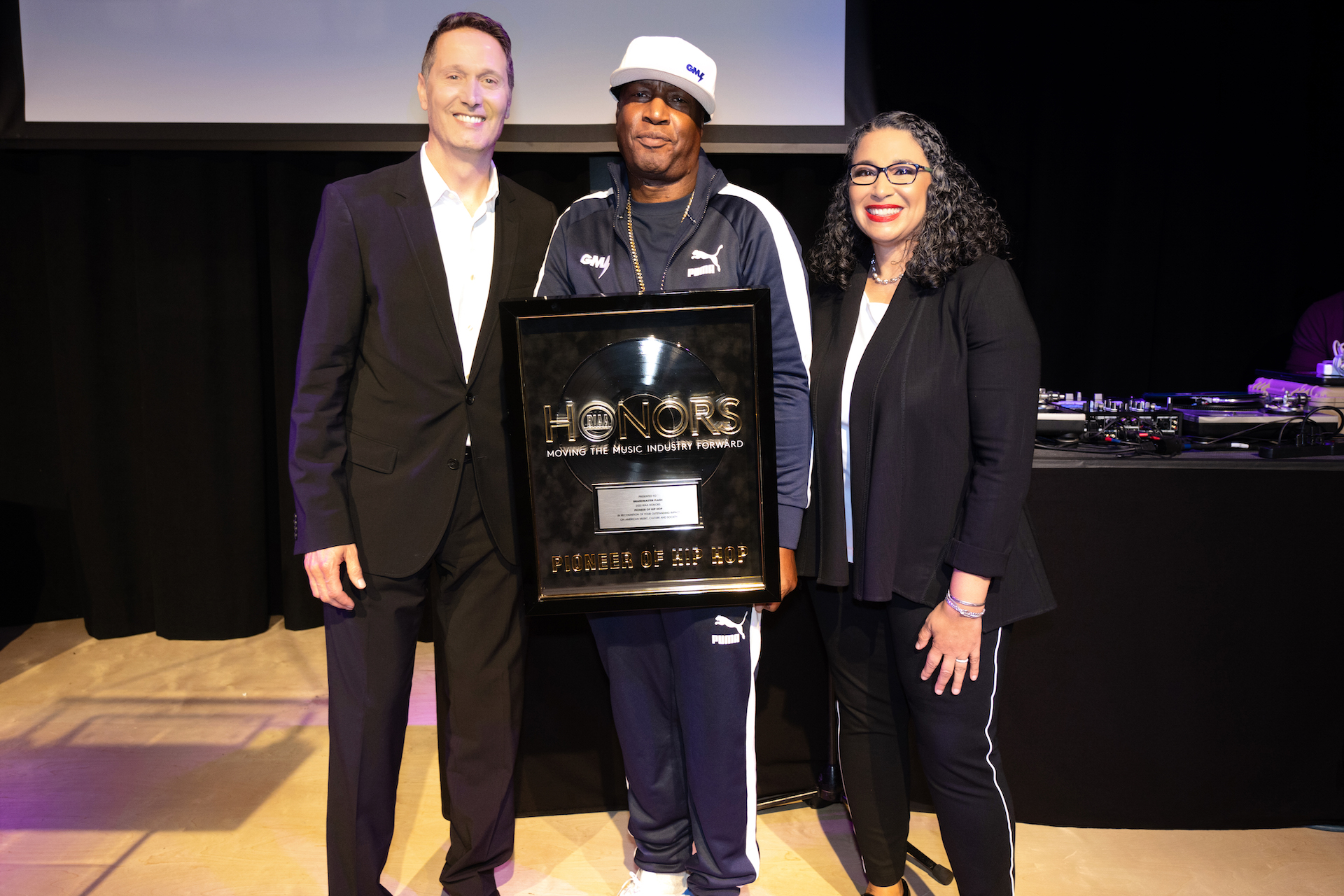 RIAA’s Mitch Glazier, Pioneer of Hip-Hop Grandmaster Flash and RIAA’s Michele Ballantyne