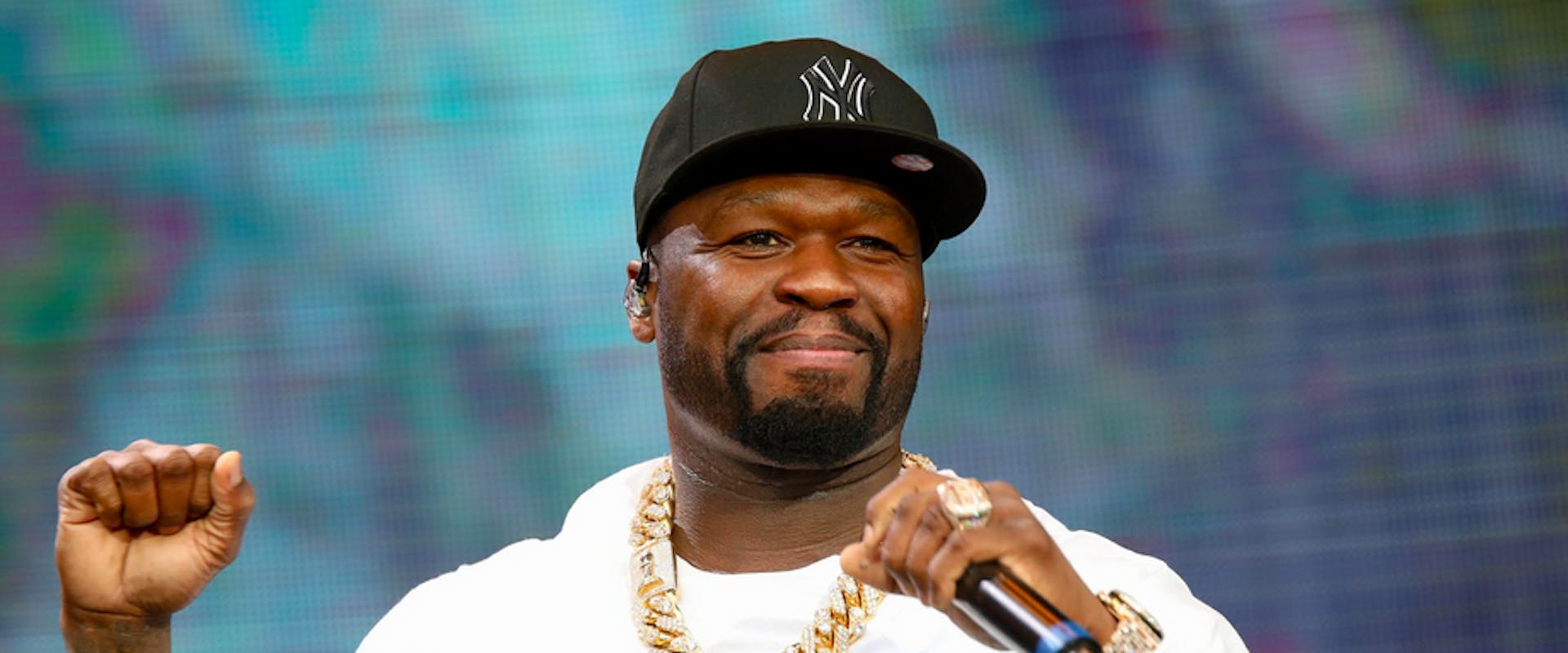 AUCKLAND, NEW ZEALAND - NOVEMBER 17: 50 Cent performs during Friday James Live 2019 at Western Springs Stadium on November 17, 2019 inAuckland, New Zealand