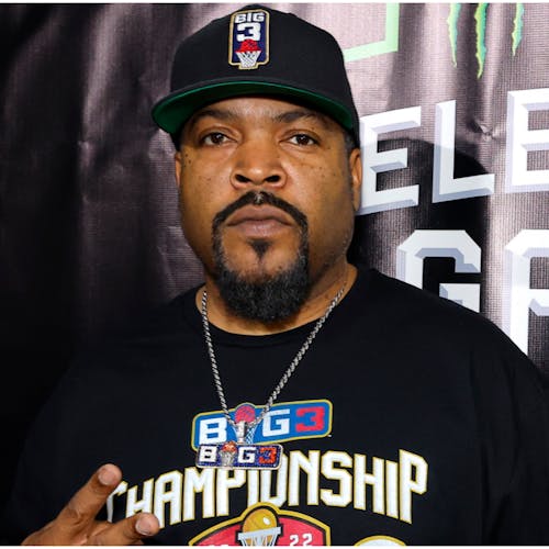 ATLANTA, GEORGIA - AUGUST 21: Ice Cube poses on the red carpet prior to the BIG3 Championship at State Farm Arena on August 21, 2022 in Atlanta, Georgia. (Photo by Todd Kirkland/Getty Images for BIG3)