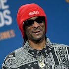 Snoop Dogg presents the nominees at the 79th Annual Golden Globe Award Nominations at The Beverly Hilton on December 13, 2021 in Beverly Hills, California. 