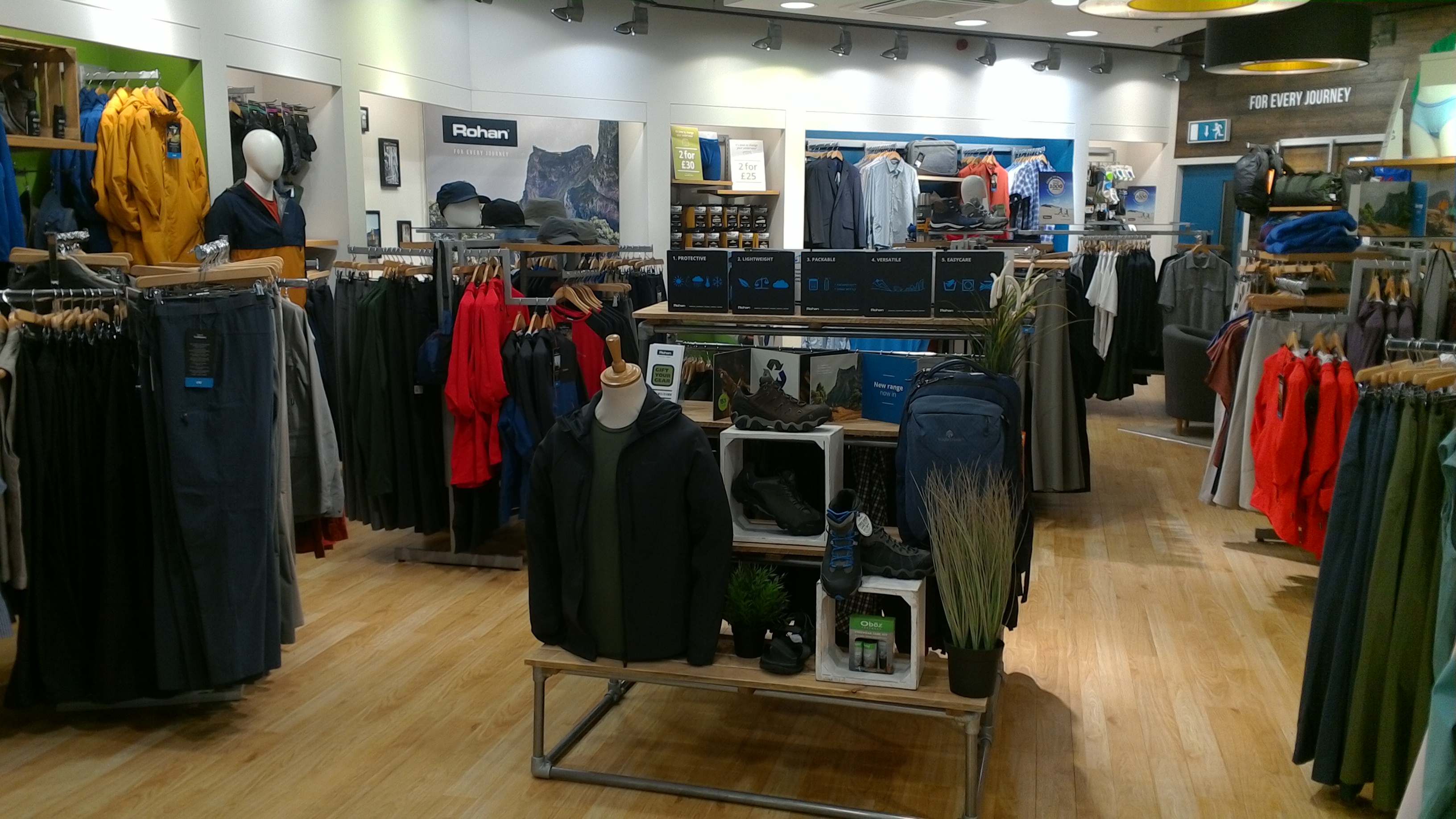 walking clothing shops
