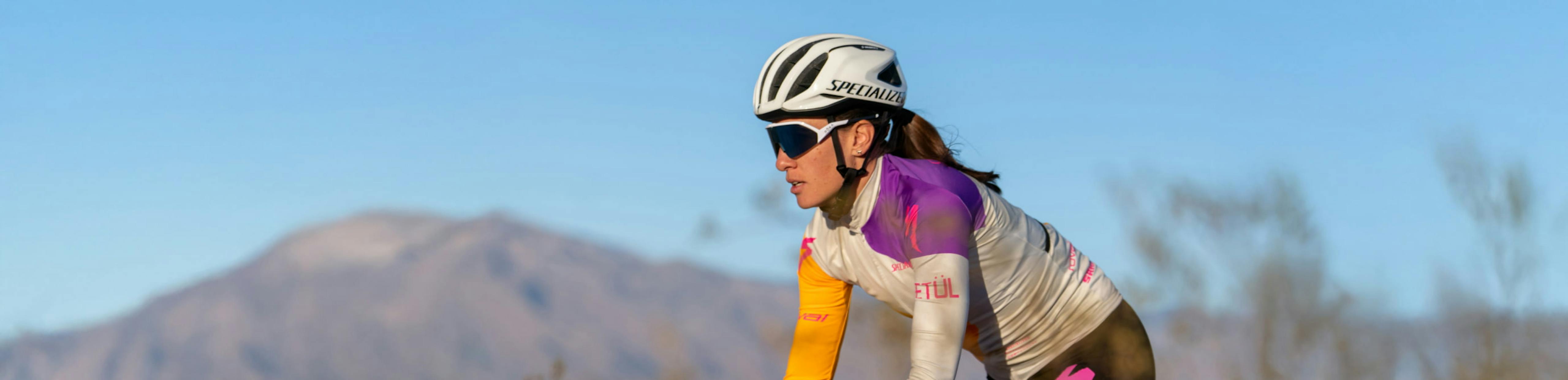 Cyclist wearing ROKA sunglasses