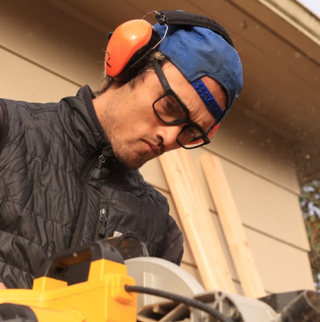 Man working wearing ROKA eyeglasses