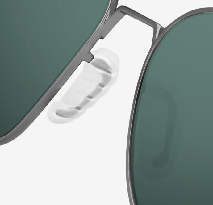 Nose pad close up of Falcon sunglasses